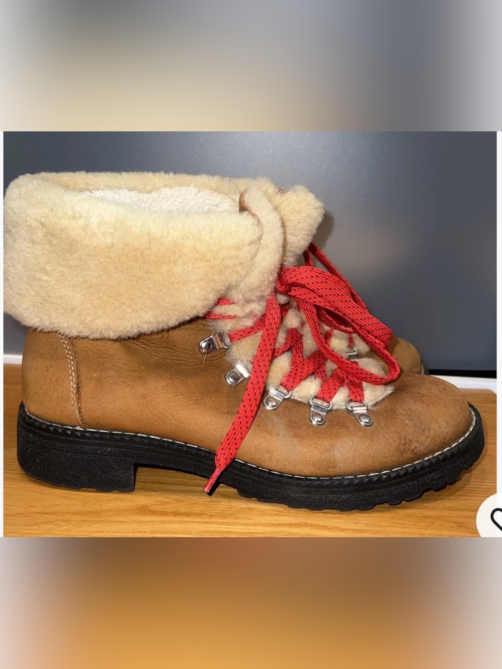 J Crew Shearling Lined Boots Womens 10 Brown